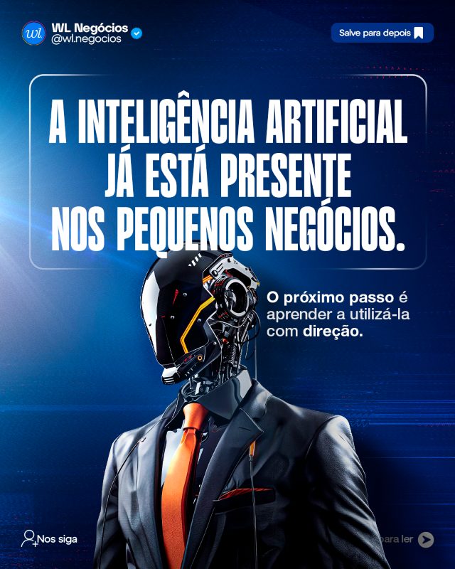 Carrossel sobre IA nos pequenos negócios